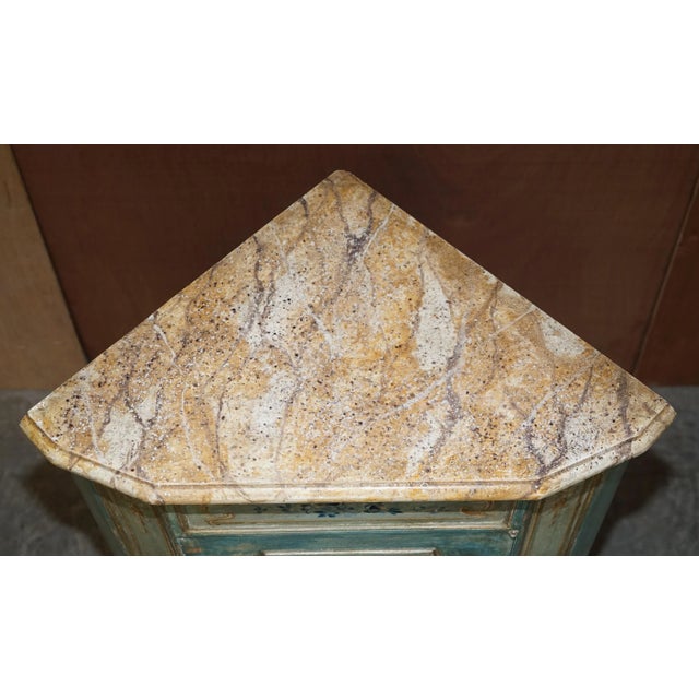 Very decorative and well made hand painted vintage pine pot cupboard. A very good looking and well made piece, after the...