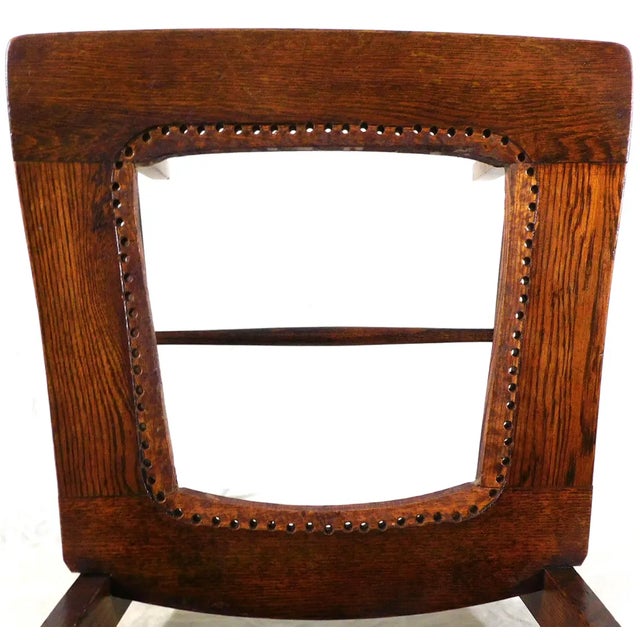 Antique Dunn & Salisbury Keene, Nh - Tiger Oak Dining/Side Chairs Pair ~ 1880s to Early 1900s Vintage For Sale - Image 16 of 17