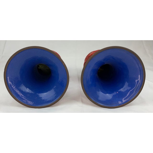 Japanese Vintage Chinese Cinnabar Jars, Set of 2 For Sale - Image 3 of 8