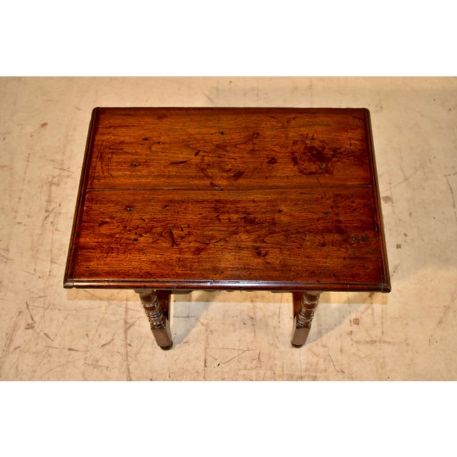 Brown 18th Century English Elm Side Table For Sale - Image 8 of 8