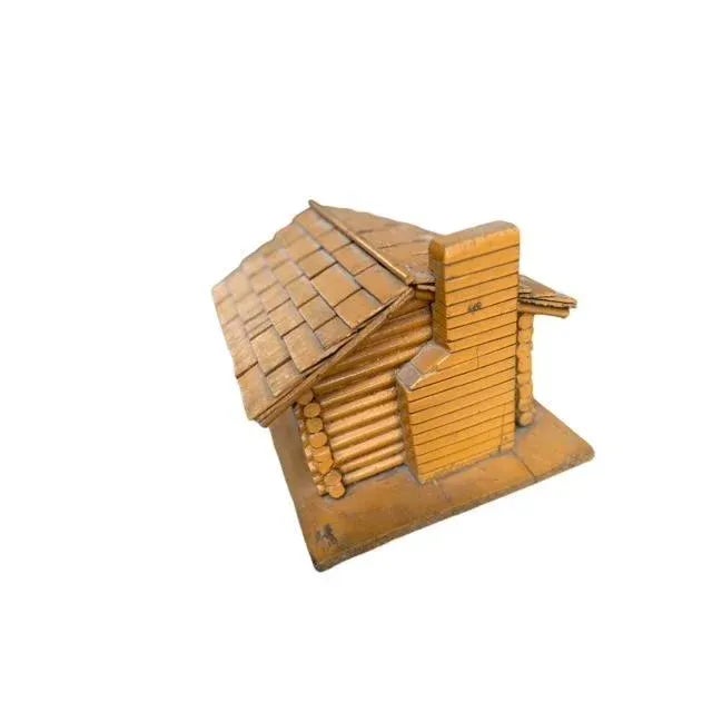 Handmade Folk art Wood Cabin. A nice piece of shelf or table decor for your rustic home.