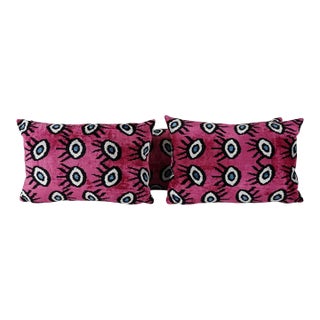 Ikat Eye Lumbar Pillow Cover - Set of Three 16'' X 24'' 16'' X 48'' For Sale