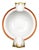 Art Deco Meissen Porcelain Cigar Ashtray with Coral Line and Gilded Trim, 1920s For Sale