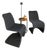 Late 20th Century Pair of Arhaus Leon Bohemian Black Outdoor Dining Chairs For Sale