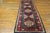 Handmade antique NW Persian carpet. Woven circa 1870 (late 19th century). Runner size 3'6" x 9'8". Rug has stacked diamond...