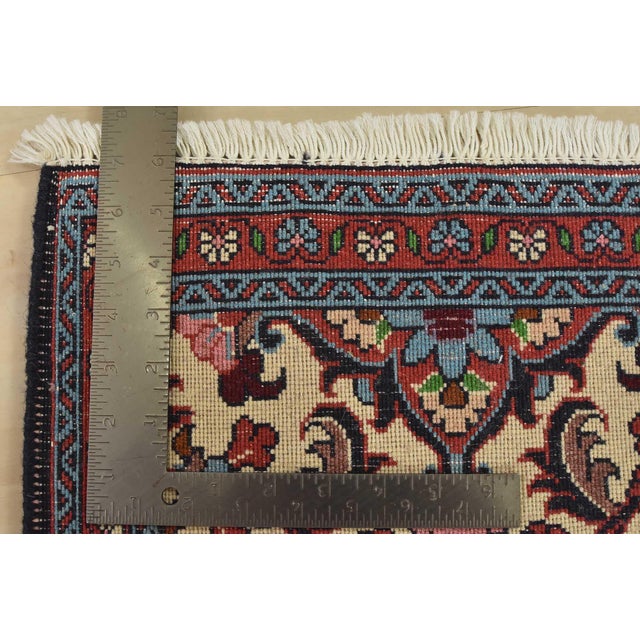 Bidjar Rug 1’5” X 1’11” Ivory Wool Vintage Traditional Hand-Knotted Carpet For Sale In Philadelphia - Image 6 of 6