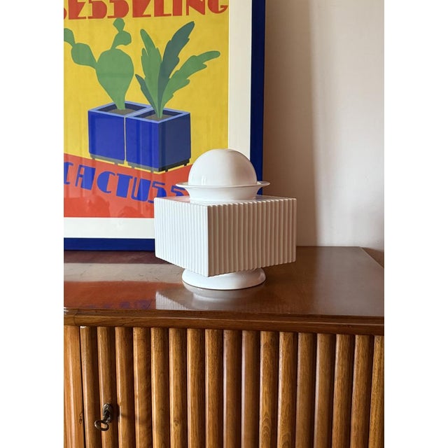 White Postmodern White Ceramic Vase by Sergio Asti for Cedit, Italy, 1970s For Sale - Image 8 of 18