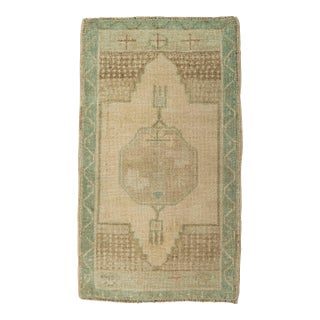 Turkish Mini Rug Oriental Hand Knotted Vintage Rug 1'7" x 2'9" #21077 For Sale