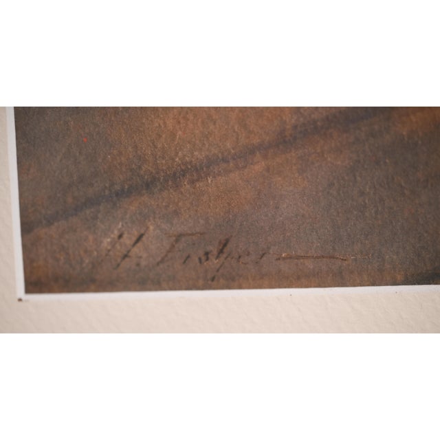 Antique Watercolor Painting of Two Setters by British Artist Alfred Hugh Fisher For Sale - Image 9 of 10