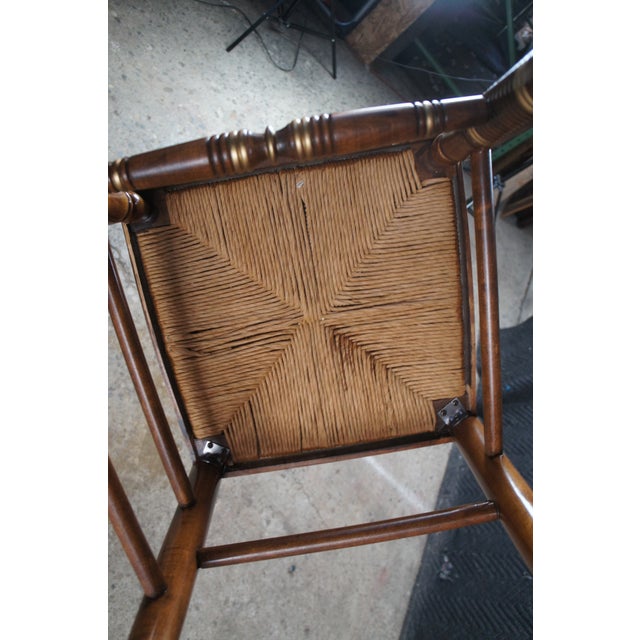 Ethan Allen Maple Hitchcock Hand Decorated American Eagle Side Chair For Sale - Image 12 of 12