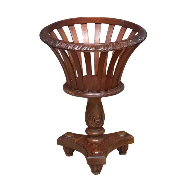 Traditional English Plant Stand or Jardiniere of Mahogany From the Edwardian Era For Sale - Image 3 of 9