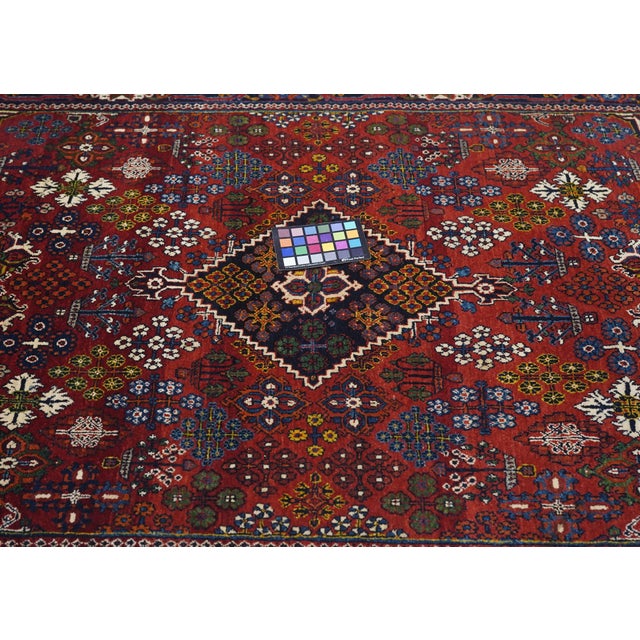Red Vintage Joshagan Rug 4'3'' X 6'7'' For Sale - Image 8 of 11
