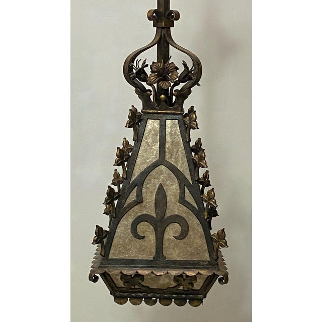 Mid 19th Century Large French Wrought Iron and Mica Church Lantern, 19th Century For Sale - Image 5 of 8
