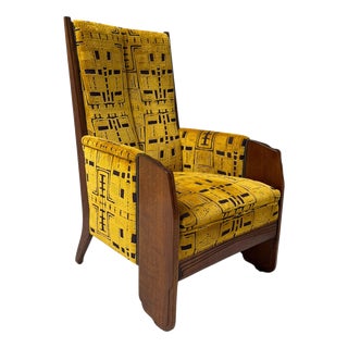 Art Deco Amsterdam School Lounge Chair by Cornelis Van Der Sluys, 1918 For Sale