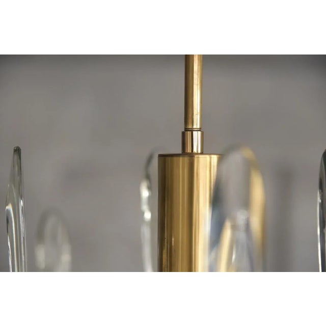 Italian Brass & Glass Icicles Chandelier by Gaetano Sciolari, 1970s For Sale - Image 13 of 18
