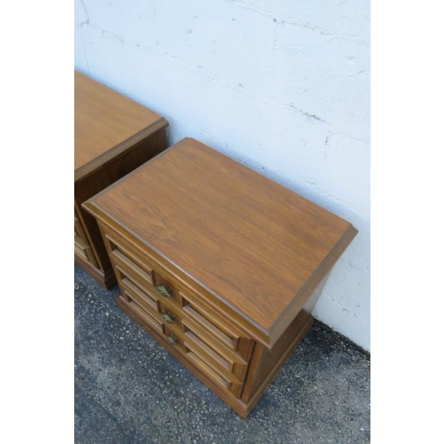 Drexel Mid 20th Century Modern Nightstands End Side Bedside Tables a Pair 6191 For Sale - Image 9 of 18