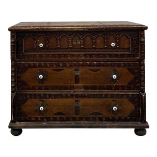 18th Century Antique European Wood Painted Large Chest of Drawers For Sale