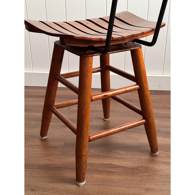 Vintage Slatted Wood Dining Chairs, Set of 4 Attributed to Arthur Umanoff For Sale - Image 13 of 15