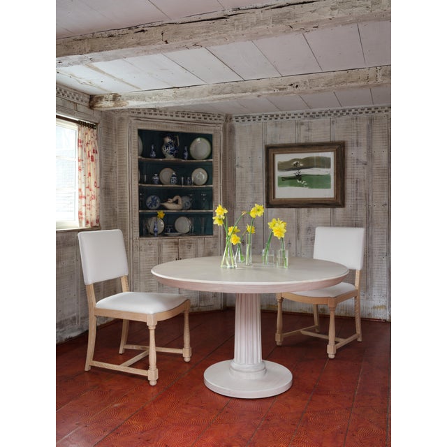 2020s Bunny Williams Home Fluted Pedestal Belvedere Dining Table in Whitewash For Sale - Image 5 of 7