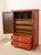 Vintage Red Armoire With Ornate Gold Hardware For Sale In Los Angeles - Image 6 of 12