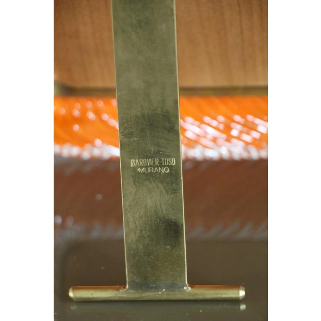 Orange Twisted Murano Glass and Brass Photo Frame, 2000s For Sale - Image 6 of 15