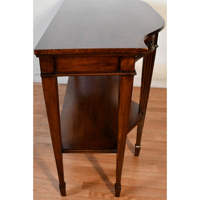 1910s Antique English Regency Burl Walnut Console Table / Sofa Table For Sale - Image 15 of 15