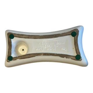 VTG Roseville Pottery Made for the Hyde Park Co. Ashtray No. 1905, Brown, Monogram V For Sale