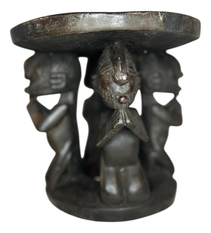 Baga Carved Stool Nimba Figures, 2010s