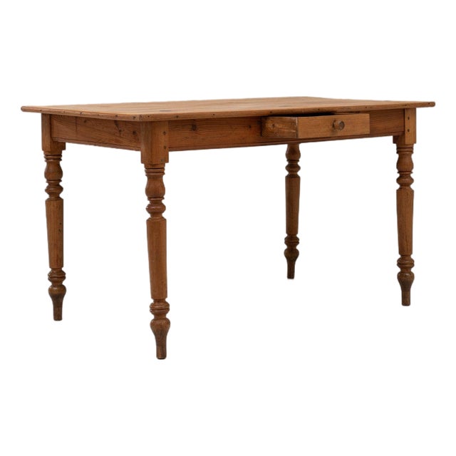 19th Century France Tan Wood Dining Table For Sale