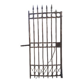 Art Nouveau Wrought Iron Gate For Sale
