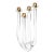 Mid-Century Crystal & Brass Amorphic Four Arm Candelabra Signed Schneider For Sale