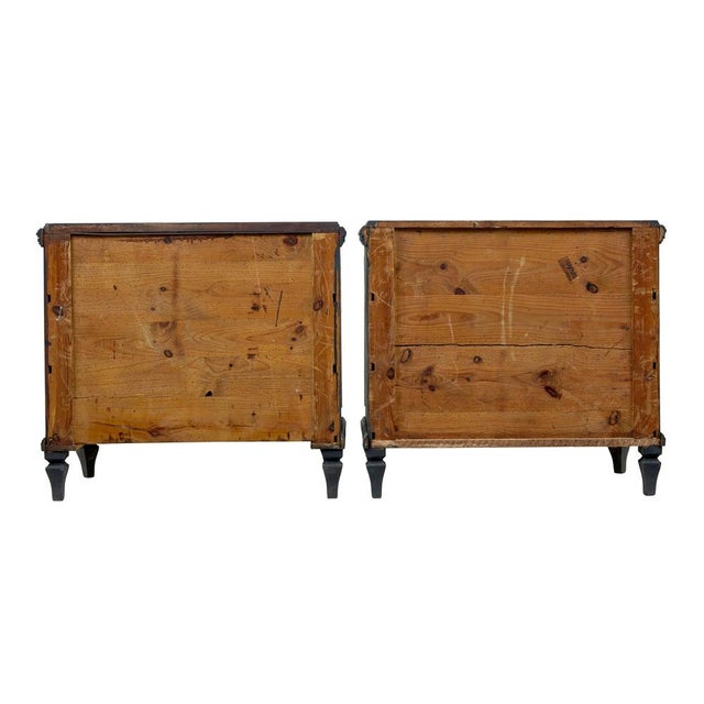 Swedish Black Painted Commodes, 1870, Set of 2 For Sale - Image 6 of 8