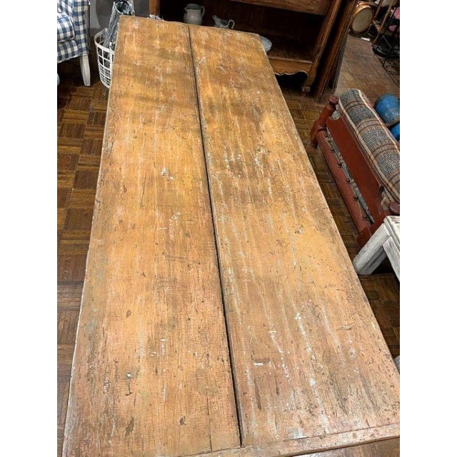 19th Century 1870's Harvest Table From Pennsylvania For Sale - Image 5 of 7