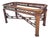 Vintage Chinese Chippendale Palm Beach Regency Fretwork Stained Wood Dining Room Table Base For Sale