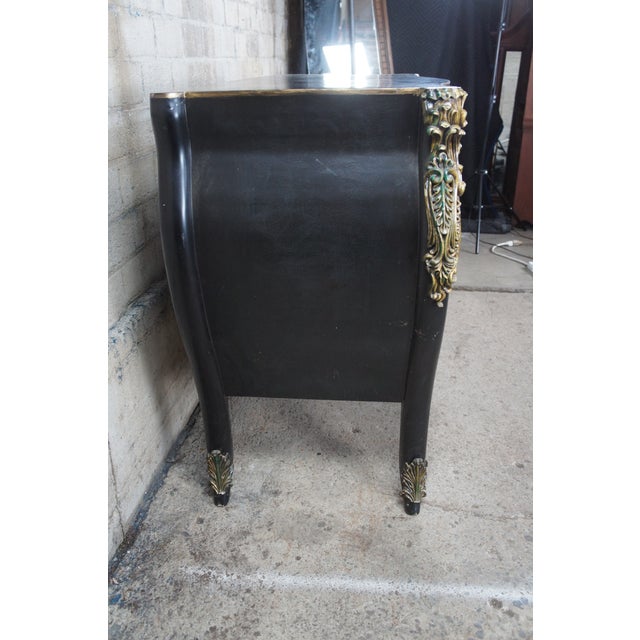 French Louis XV Style Chinoiserie Serpentine Bombe Commode Chest of Drawers For Sale - Image 12 of 12