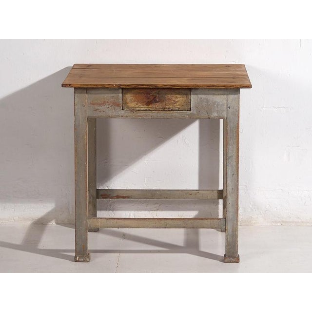 Wood Gray Side Table, 1920s For Sale - Image 7 of 13