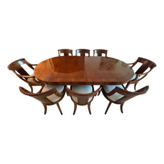 Baker Furniture Palladian Collection Neoclassic Style Extension Dining Table With 8 Chairs For Sale