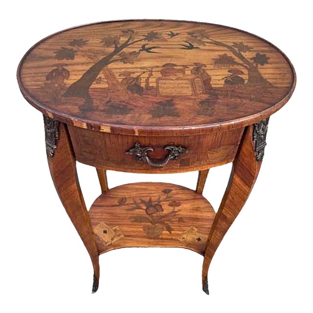 Antique Inlaid Kidney Shaped Table For Sale