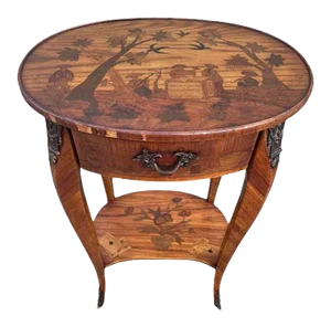 Antique Inlaid Kidney Shaped Table