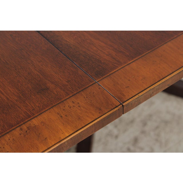 Baker Mahogany Inlaid Banded Dining Room Table For Sale In Philadelphia - Image 6 of 16