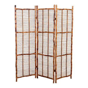 Three Panel Bamboo Screen