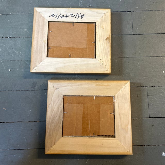 1950s 1950’s Two Original Abstract Expressionist Watercolor Paintings - Set of Two For Sale - Image 5 of 5