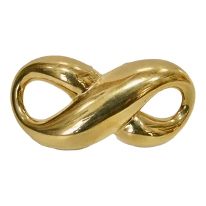 1980s Givenchy Vintage Large Polished Gold Plate Infiniti Brooch