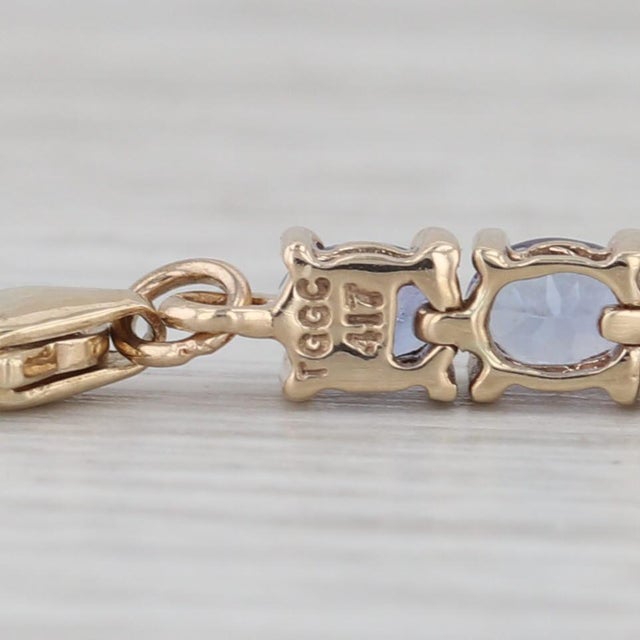 Modern 7.95ctw Tanzanite Tennis Bracelet 10k Yellow Gold 7.25" 3.8mm Coa Tomas Rae For Sale - Image 3 of 9