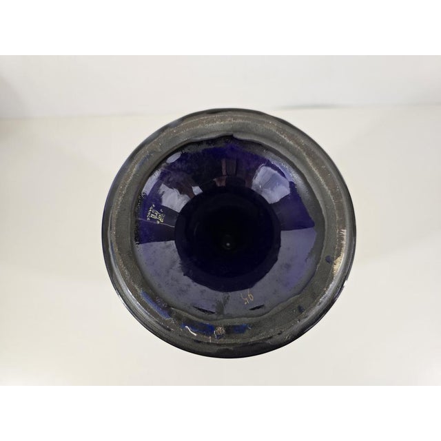 Empire Cobalt Blue and Gold Vases, Limoges, France, Set of 2 For Sale - Image 13 of 14