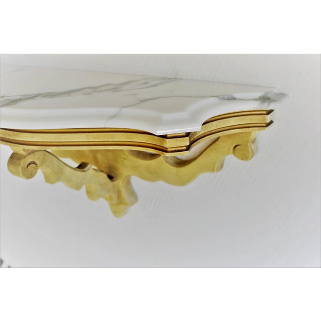 Early 20th Century Antique Italian Polished Marble Wall Mount Ledge/Shelf For Sale - Image 5 of 8