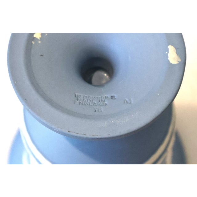 Ceramic Vintage Wedgwood Blue Jasperware Vase For Sale - Image 7 of 7