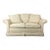 Vintage White Floral Loveseat With Throw Pillows For Sale