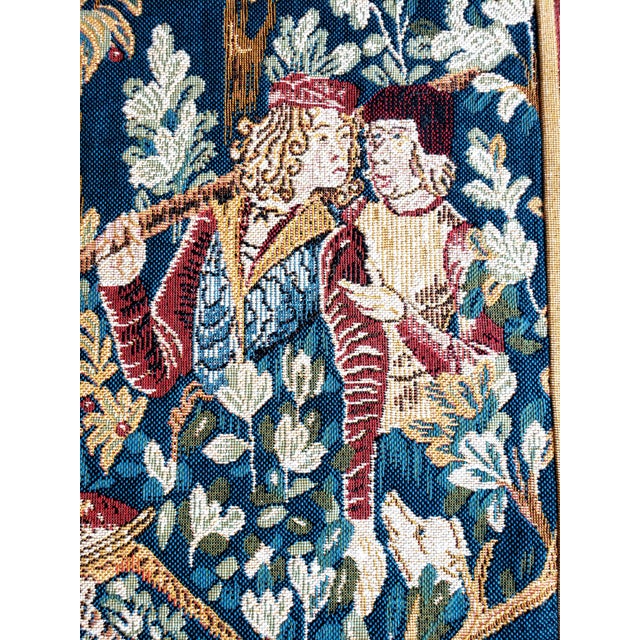 Late 20th C. Vintage French Goblys "La Licorne À La Fontaine" Unicorn Tapestry For Sale - Image 4 of 16
