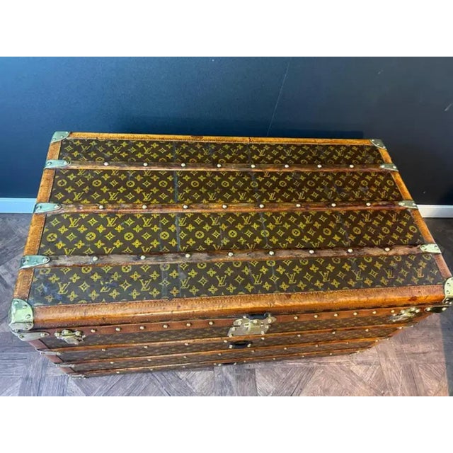 Trunk in Monogram from Louis Vuitton, 1920s For Sale - Image 15 of 18